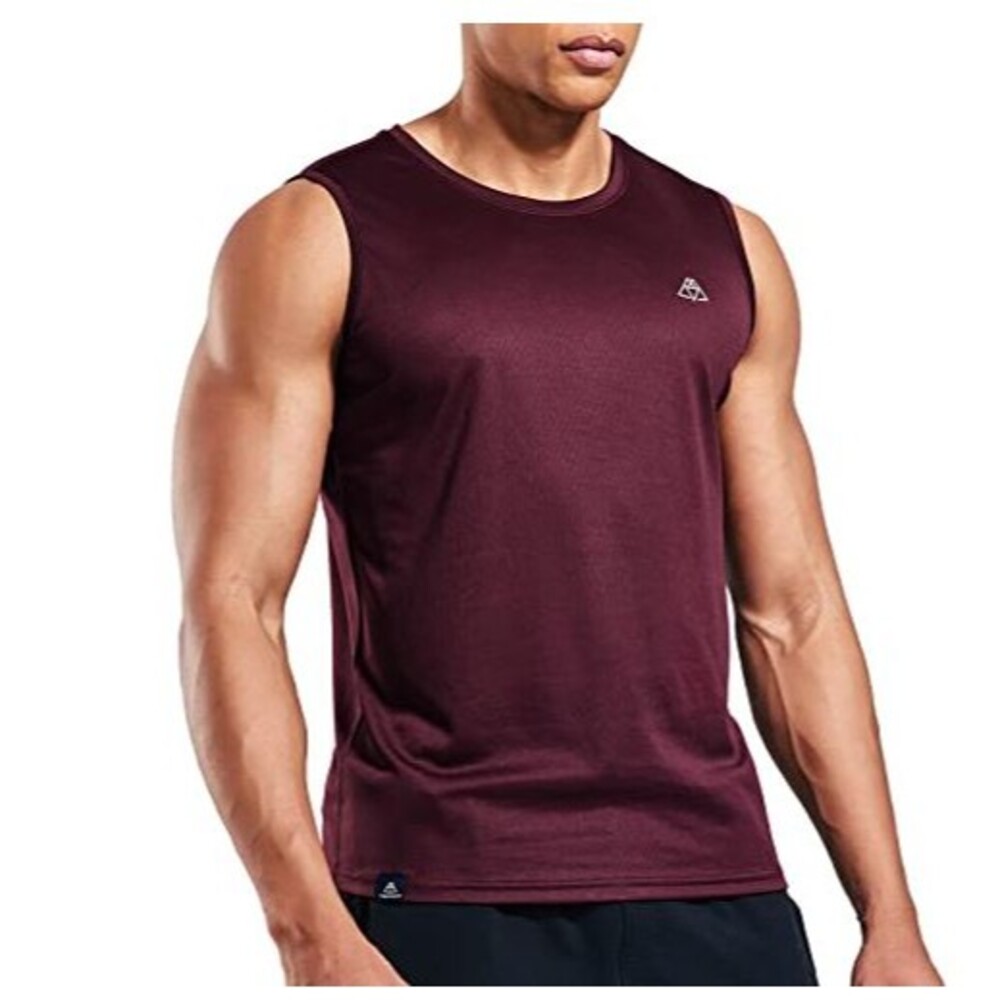 Haimont Men's Sleeveless Workout Tank Top Dry Fit Moisture Wicking Muscle Tee